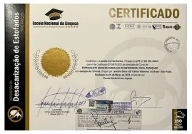 Certificado Escola Nacional da Limpeza – Descaracterização de Estofados